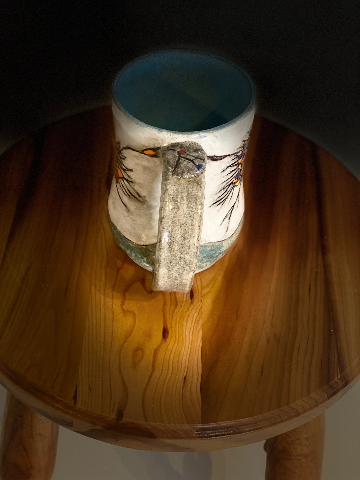 Large Funky Tree Mug - Grey Clay