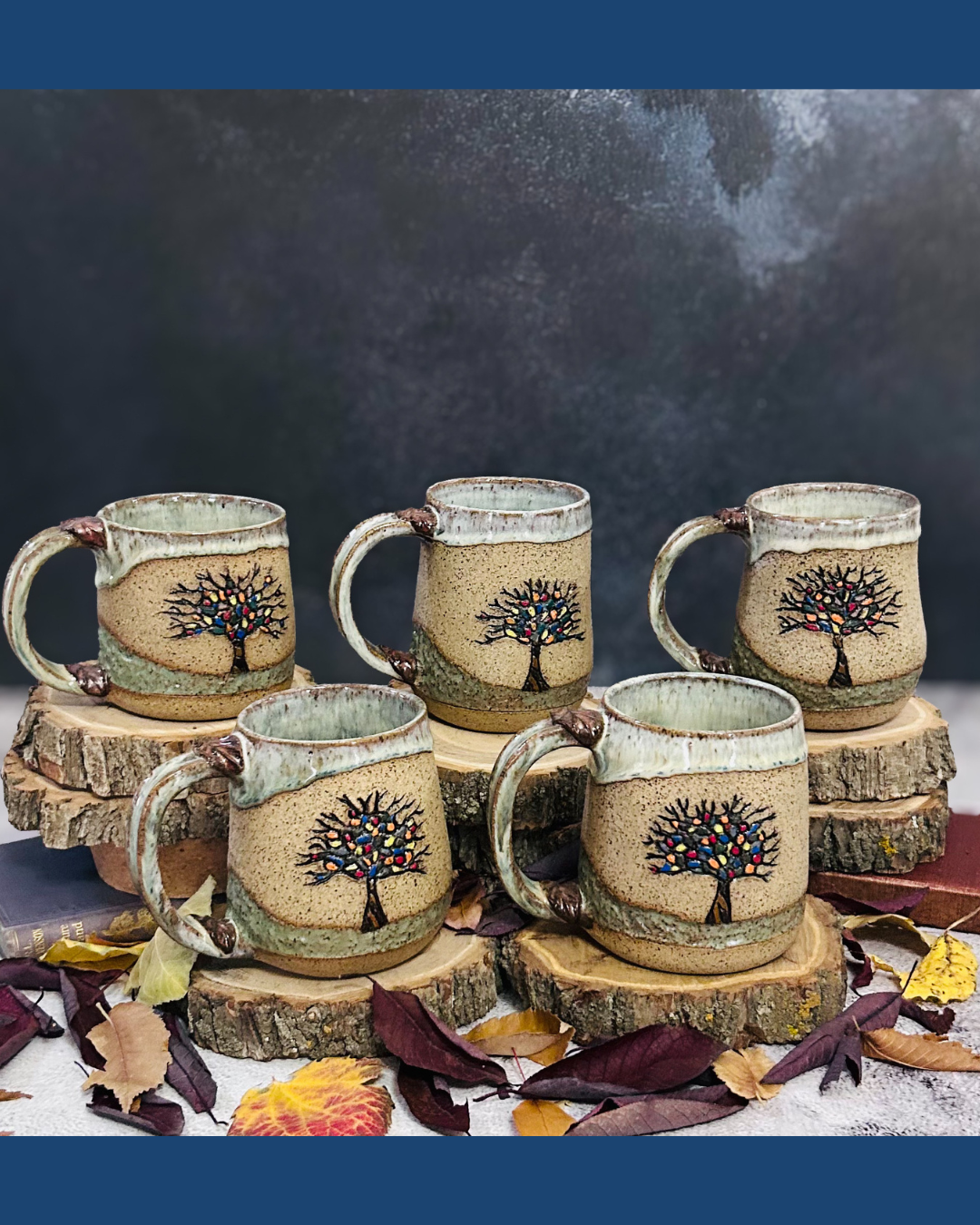 Copper Leaf Neurographic Tree Mug