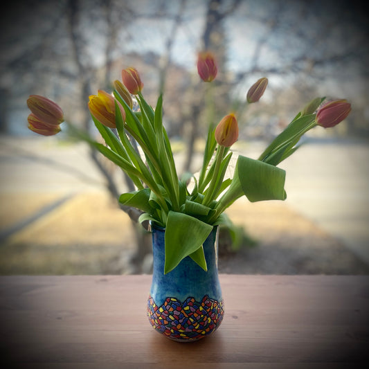 Mountain Mosaic Vase