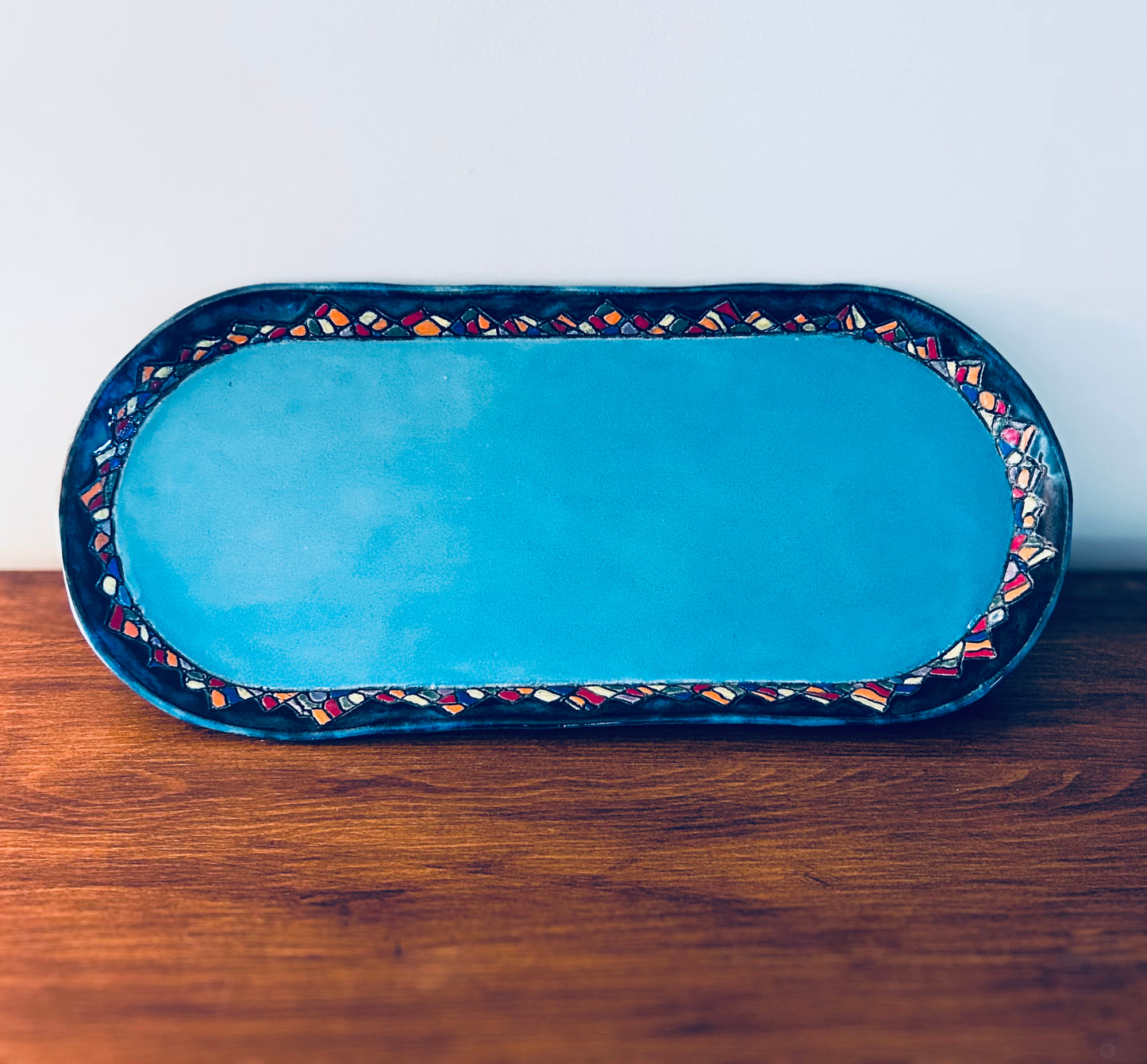 Mountain Mosaic Turquoise Lake Platter