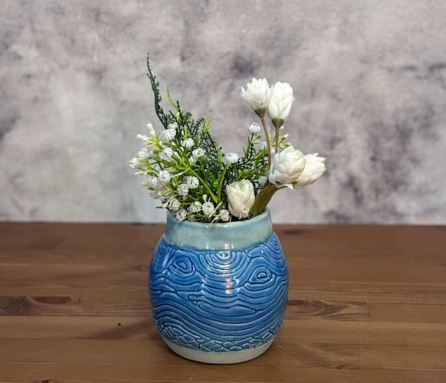 Hand carved porcelain vase